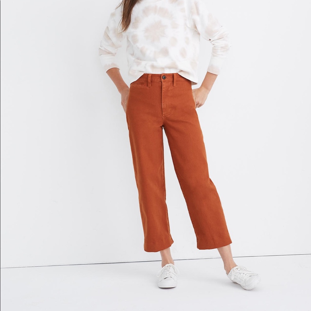 Madewell Slim Emmett Wide-Leg Crop Pants size 25